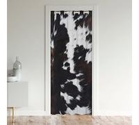 Cortina de puerta impresa con piel de vaca para privacidad de entrada estilo granja, divisor de habitación, cubierta de piel de vaca, cortina térmica aislada para cabina y albergue, cortina divisoria