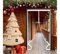 Cortina de Puerta Magnética con Aislamiento 70 x 125 cm Prueba de Viento Impermeable, Aislante Frio y Calor en Transparente Cortina Exterior Puerta para Estar Balcón Sala, A