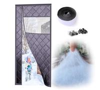 Cortina De Puerta Magnética Cortinas Termicas Aislantes Frio Y Calor Cortina Termica Interior/Exterior Para Puerta Se Cierra Automáticamente Resistente Al Viento(Gris,W115*H215cm)