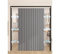 Cortina de Puerta Plegable Magnética, Cortina Cocina Puerta Plegable Interior- Aislante Privacidad para Separadores de Ambientes Dormitorio Aislar el Humo del Aceite