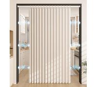 Cortina de Puerta Plegable Magnética, Cortina Cocina Puerta Plegable Interior- Aislante Privacidad para Separadores de Ambientes Dormitorio Aislar el Humo del Aceite