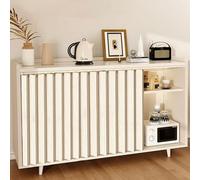 Cortina de Puerta Plegable para Gabinete, Cortinas para Armarios Cortinas Cocina Puerta Cortas Sin Taladrar para Zapatero Debajo del Fregadero Polvo(Beige,90x70 cm/35.4x27.6 in)