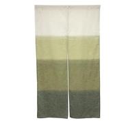 Cortina de puerta SunnyDayFabric (ancho 85,1 cm x alto 150,1 cm) Japandi GENSOU. Tapiz noren divisor de habitación (verde)