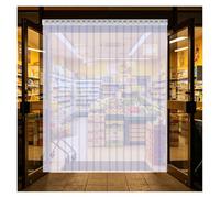 Cortina de puerta superpuesta para congelador y refrigerador, impermeable y suave para almacén y garaje, 2 mm de grosor, tamaño 1,35 x 2,1 m