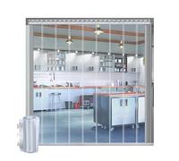 Cortina de PVC resistente para enfriadores y congeladores, kit de puerta de vinilo industrial, impermeable y resistente al viento, tamaño 75 x 280 cm (ancho x alto 29.53 x 110.2 pulgadas)