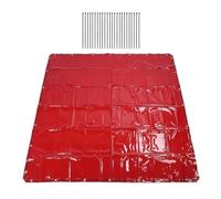 Cortina de soldadura, 1,7 x 1,7 m, polietileno rojo UV-6, barrera impermeable ignífuga para taller de contención de chispas