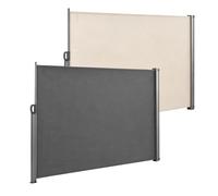 Cortina De Sombrilla Retráctil Tirada A Mano For Exteriores,Toldo Lateral | Resistente Al Viento Y A La Lluvia,Fácil De Instalar,Diseño Inclinable Y Tirador Lateral,Para Jardín(Dark Gray,1.6x5m/5x16ft)