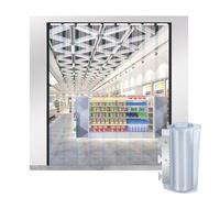 Cortina de Tiras ， Cortina de Puerta de PVC Transparente Tiras de Plástico ， para Puerta de Cámara Frigorífica, Almacén, Refrigerador de Supermercado， Espesor de 2mm(75x250cm/29.53x98.43in)