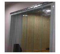 Cortina de tiras de plástico transparente y lisa para puertas de patio, garaje ya puertas de patio, garaje y centros comerciales. Cortina de tiras de vinilo (1,3 mm de grosor, 1,05 x 2,3 m).