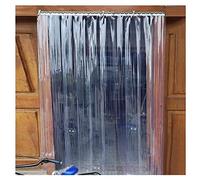 Cortina de tiras de PVC, 1,5 mm de grosor, transparente, impermeable, kit para puerta de congelador, fácil instalación para almacén y sala fría, ideal para uso industrial de refrigeradores y