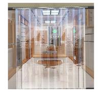 Cortina de Tiras de PVC, Cortina de Tiras de PVC de Alta Resistencia para congeladores y Uso Industrial - Panel de persianas de Vinilo Transparente para Garaje, almacén, Patio - 135x250cm, l