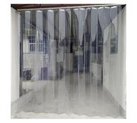 Cortina de Tiras de PVC, Cortina de Tiras de PVC Transparente para Puertas correderas de 0,9 x 2 m - Vinilo Transparente Duradero y Plegable, Ideal para trasteros, almacenes y pasillos - Fác