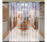 Cortina de Tiras de PVC, Cortina Impermeable de Tiras de PVC para Puertas de 1,05 x 2,2 m - Barrera de plástico Resistente al Viento para congeladores, cámaras frigoríficas y Puertas de Alma