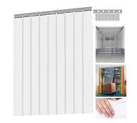 Cortina de Tiras de PVC, Cortina Transparente de PVC Impermeable y Personalizable de 120x230 cm para pabellones y Jardines, Separador Duradero para Interiores y Exteriores Que Proporciona pr