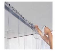 Cortina de Tiras de PVC, Kit de Cortina de Puerta de Tiras de PVC Transparente para Invernadero - Juego de Puerta corredera de Vinilo con Aislamiento térmico (1,65 x 2,3 m) - Eficiente energ