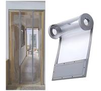 Cortina de Tiras de Pvc, Magnético Plástico Transparente Cortina, Plastico Cortinas de Tiras Cálido/Resistente al Viento para Almacenes, Garajes, Fábricas, Supermercados