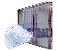 Cortina de tiras de PVC para puertas de entrada comerciales, de 1,3 mm, con sistoxidable para fábricas, supermercados, almacenes y centros comerciales (120 x 290 cm/47,24 x 114,17 pulgadas).