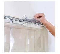 Cortina de Tiras de PVC para Puertas de refrigeración y congelación, Kit de Tiras Suaves de Vinilo Transparente de 150 x 250 cm, Ideal para almacenes, fábricas y supermercados. Eficiente ene