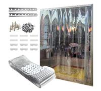 Cortina de Tiras de PVC, Puerta Duradera de Tiras de PVC para congeladores y cámaras frigoríficas | Tiras de Vinilo de Alta nergética para almacenes y fábricas | Fácil instalació