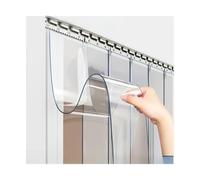Cortina de tiras de PVC Transparent PVC Plastic Soft Door Curtain Heat Insulation Air Conditioning Partition(High transparency 2.5mm [thickened version],Overlapping 15cm height 2.3m/one piece)