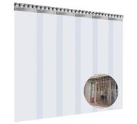 Cortina de Tiras de PVC Transparente - Cortina de Puerta de plástico Liso de 1,2 mm de Grosor para refrigeración, partición a Prueba de Viento y Polvo, fácil de Instalar, Ideal para Uso Come