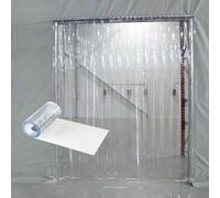 Cortina de tiras de PVC transparente de 1,2 mm para puerta de congelador, fácil ra puerta de congelador, fácil de instalar (color: transparente, tamaño: 120 x 280 cm/47,24 x 110,24 pulgadas)