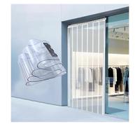 Cortina de tiras de PVC transparente para puerta, ahorradora de energía, ideal pcámaras frigoríficas, congeladores, carniceros, congeladores industriales (75 x 200 cm/29,53 x 78,74 pulgadas)