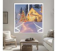 Cortina de Ventana Aislante Térmica 42 x 66 cm Prueba de Viento Impermeable, Aislante Frio y Calor en Transparente Transparente Cortinas Termica para Estar Balcón Sala, A