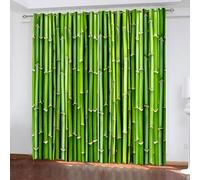 Cortina de ventana para dormitorio, decoración para adultos, color verde, poliéster, árbol de decoración, 102 x 229 cm, juego de 2