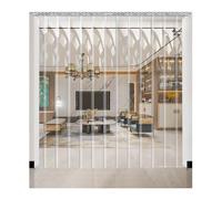 Cortina de vinilo de PVC para puerta, duradera, transparente, para congelador, kit de 1,2 mm. Solución versátil para espacios comerciales industriales (120 x 280 cm/47,24 x 110,24 pulgadas).