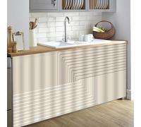 Cortina deslizante para armario para estante de cocina y lavadora, de pelo corto, fácil instalación sin taladro, 50,8 cm de ancho x 71,1 cm de alto, solución de almacenamiento elegante