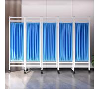 Cortina divisora de habitación médica, pantalla de privacidad plegable con ruedas para clínicas, salones y uso doméstico, 250 x 180 cm