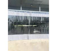 Cortina divisoria de Garaje de Vinilo Aislante - Separador de ambientes Transparente para Exteriores con riel Deslizante, mampara retráctil de PVC (Personalizable, 3 x 4 m) para una gestión