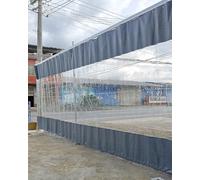 Cortina divisoria de Garaje Exterior con Aislamiento, Separador de ambientes de Vinilo Transparente con riel Deslizante, Pared divisoria de PVC, 6,5 m x 1,8 m (Ancho x Alto) para privacidad