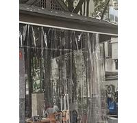 Cortina divisoria de Garaje Transparente para 2 Coches - División Impermeable con riel para Zona de Trabajo, Lona Resistente para Porche y Patio, 610 x 250 cm (20 x 8,2 pies)