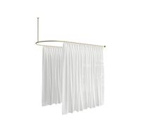 Cortina divisoria para salón de belleza con soporte de metal en forma de U, montada en la pared para privacidad en salones, clínicas y espacios compartidos