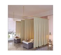 Cortina divisoria para salón de belleza con soporte de metal en forma de U, montada en la pared para privacidad en salones, clínicas y espacios compartidos