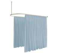 Cortina divisoria para salón de belleza con soporte de metal en forma de U, montada en la pared para privacidad en salones, clínicas y espacios compartidos