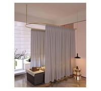 Cortina divisoria para salón de belleza con soporte de metal en forma de U, montada en la pared para privacidad en salones, clínicas y espacios compartidos
