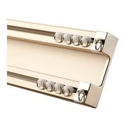 Cortina doble resistente Ra - 1 m a 6 m, kit divisor de habitación, ideal para oficina y sala de estar (oro 5 m/4 x 125 cm)