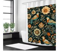 Cortina Ducha 200x200 Marina de Guerra Cortinas de Baño, Poliester Lavable, Impermeable Shower Curtain Secado Rápido con 12 x Ganchos, para Bañera y Ducha, Selva, y7l