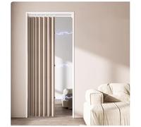 Cortina Ducha Plegable Magnetica Impermeable, Cortinas Aislante Termica Cocina Interior, Cortina de Puerta Plegable Interior, Divisor de Habitación, Dormitorio, Baño(Marrón,W 100 x H 200cm)