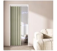 Cortina Ducha Plegable Magnetica Impermeable, Cortinas Aislante Termica Cocina Interior, Cortina de Puerta Plegable Interior, Divisor de Habitación, Dormitorio, Baño(Verde,W 240 x H 240cm)