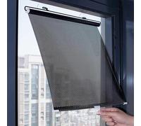 Cortina Enrollable Opaca Sin Taladrar TelescóPica Persianas Enrollables con Ventosas Cortinas con Aislamiento Térmico Protección Solar, para Salón Cocina Oficina Coche