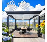 Cortina Enrollable Transparente de PVC - Estores Enrollables Impermeable - para Terraza, Jardín, Balcón, Pérgola, Ventanas Y Puertas - Persianas Cubierta de Vinilo Protectora(W200xH230cm)
