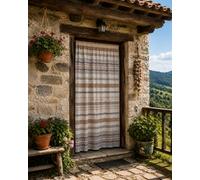 Cortina Etnica Alpujarreña 155 x 220 cm (Beige), antimosquitos, protección Solar