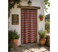 Cortina Etnica Alpujarreña 155 x 220 cm (Verde), antimosquitos, protección Solar