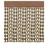 Cortina Exterior de Cordón Marrón y Beige para puertas Anti Insectos | PERTONI TENDE (ANCHO 120cm x 210cm LARGO)