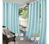 Cortina exterior para balcón, 280 x 190 cm, resistente al viento, impermeable, para pérgolas, terrazas y cenadores, protección UV, color crema, 1 unidad