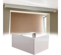 Cortina extralarga para enrollar, persianas venecianas y cortinas, cenefa de montaje en techo o pared sin rieles, cubierta decorativa